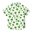 thumbnail image 4 of Blusa y camisa de manga corta con cuello vuelto, moderna e informal, con estampado del Día de San Patricio, con bolsillo, para uniforme escolar, para niños y niñas de 2 a 15 años., 4 of 7