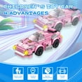 thumbnail image 4 of BESTSKY Toy Cars,Medium Pink Racing Car Cars Toys,Splicing Design Toy Cars for Toddlers 1-3,Pink, 4 of 7