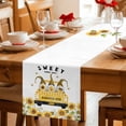 thumbnail image 5 of Gnomes Sunflowers Table Runner 48 Inches, Country Yellow Floral Bees Daisy Bed Runner Dresser Scarves Tabletop for Indoor Outdoor Parties/Ceremony/Banquet, 13" x 48", 5 of 9