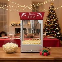 Weetoo Popcorn Maker Machine, 12oz Countertop Popcorn with Tempered Glass for Parties, Home Theater