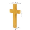 thumbnail image 3 of TOYMYTOY Yellow Wooden Cross Decoration Creative Catholic Desktop Ornament, 3 of 6