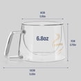 thumbnail image 2 of Zootealy Double Glass Coffee Mug Thickened Borosilicate Insulated Glass Clear Coffee Mug Milk Mug Set of 2 - 6.8 oz, 2 of 6