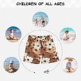 thumbnail image 6 of White Orange Brown Flowers Boys' Swim Trunks Board Shorts Beach Pants Bathing Bottoms 4T, 6 of 8