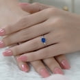 thumbnail image 3 of JeenMata 1.25 Carat Oval Cut - September Birthstone Solitaire Engagement Ring in 18k White Gold Over Silver, 3 of 7