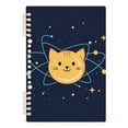 thumbnail image 7 of FORMRS 1-Subject Spiral Notebook 8" x 5" College Ruled 60 Refillable Sheet A5 Hard Cover, 2 Pack, Orange Cat Planet, 7 of 7