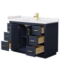 thumbnail image 3 of Wyndham Collection Miranda 48" Wood Single Bathroom Vanity in Gold/Dark Blue, 3 of 6