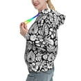 thumbnail image 2 of Kdxio Tropical Leaves Print Womens Oversized Hoodies Sweatshirts Hooded Pullover Tops Sweaters Casual-Small, 2 of 7