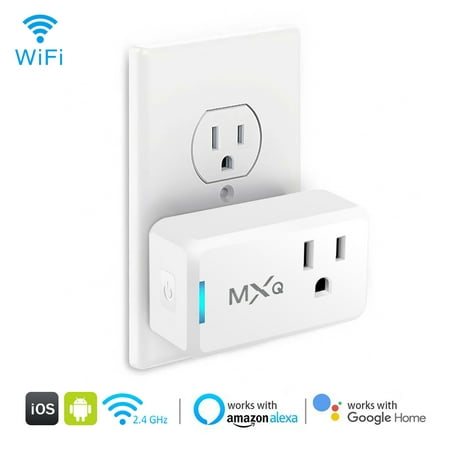 2-Pack WiFi Smart Plug WiFi Mini Outlet Wireless Switch Compatible with Alexa &Google Home,Voice Control,No Hub Required,Easy set up, Remote Control Home Devices by