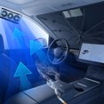 thumbnail image 4 of Solar Powered Dual Fan for Car, Suction & Blowing Integrated Car Exhaust Fan, USB Solar Dual Use Vehicle Circulating Fan for Auto Ventilation Odor Elimination, 4 of 10