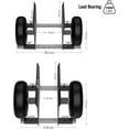 thumbnail image 2 of Moving Adjustable Panel Dolly, 2 × 10" Heavy Duty Solid Rubber Tires Wheels 1000LBS Load for Panel/Slab/Plywood/Door/Granite/Drywall Material Handling and More - Black, 2 of 9