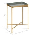 thumbnail image 2 of Kate and Laurel Celia Modern Tray Side Table, 18 x 12 x 26, Gray and Gold, Foldable Rectangular End Table for Storage and Display, 2 of 7
