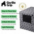 thumbnail image 3 of GORILLA GRIP Dog Crate Cover, Fits 42" Indoor Kennel Cage, Breathable Mesh Windows, Gray Paw, 3 of 10