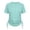 Mint Green, variant on WAYUTE T Shirts for Women Short Sleeve Rash Guard Round Neck Side Drawstring Ruched Swim Shirt Sun Protection Sporty Top Solid Color Tshirt Casual Outdoor,Mint Green,XL
