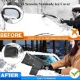 thumbnail image 5 of 2pcs 360 All-Weather Sunshade Ice Covers, Car Windshield Snow Cover, Ice & Wiper Protector, Car Sunshade with Suction Cup, Cover for Cars, SUV, Black+White, 5 of 7