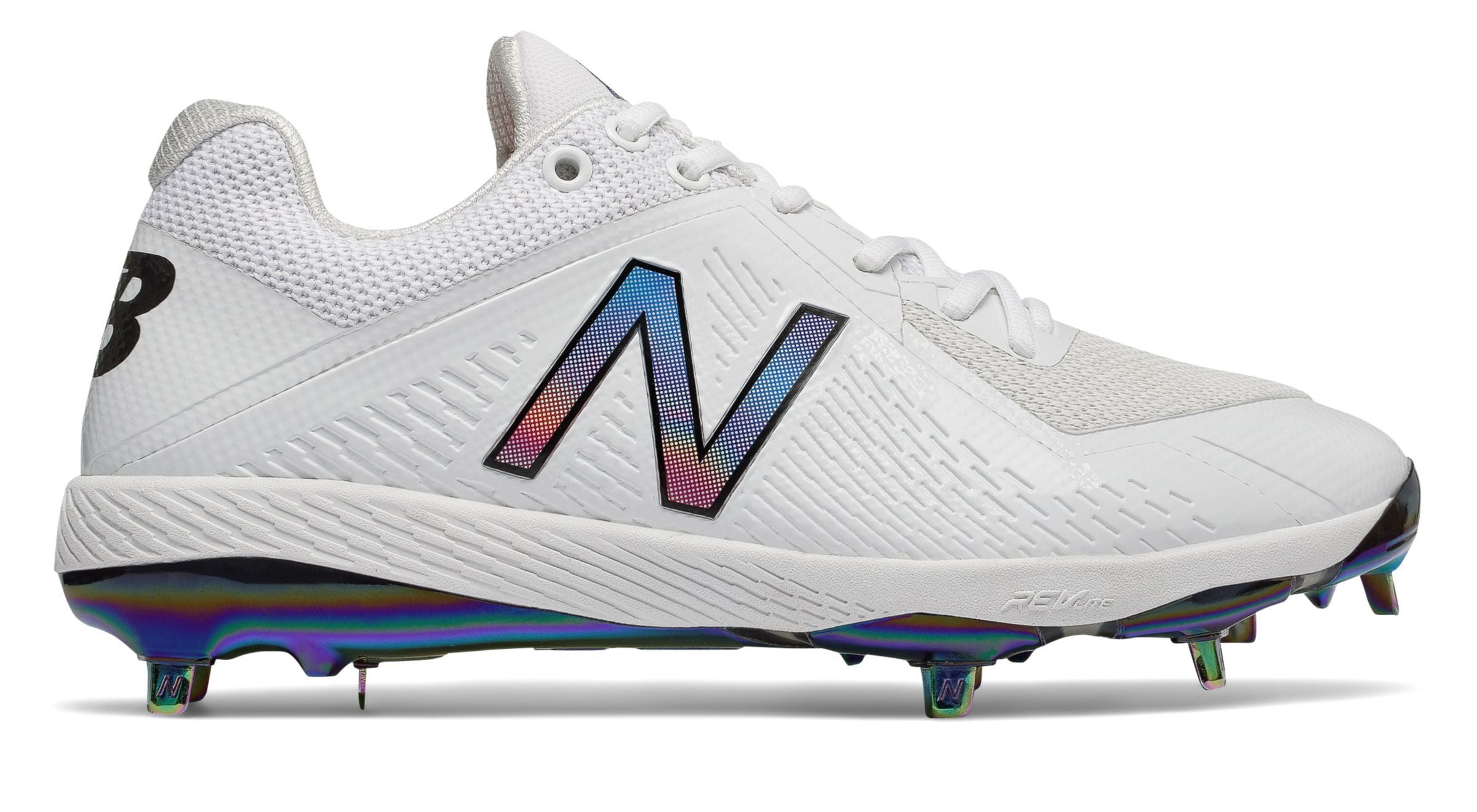 New Balance LowCut 4040v4 Metal Baseball Cleat Mens Shoes White