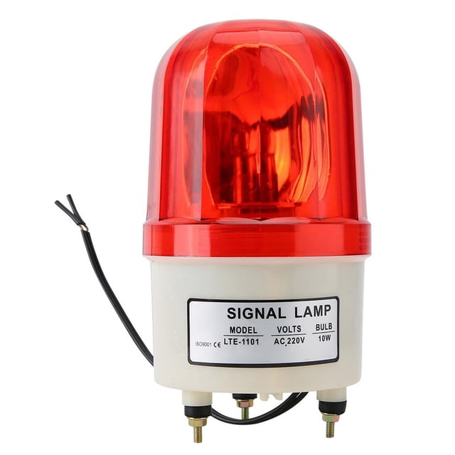 Tholdsy Lámpara de advertencia estroboscópica de alarma de seguridad de ingeniería giratoria de luz intermitente LED de 2 cables (DC12V) Electrónica