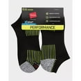 thumbnail image 3 of Hanes Premium Men's Performance Filament No Show Socks 6pk - Black, 6-12, 3 of 3