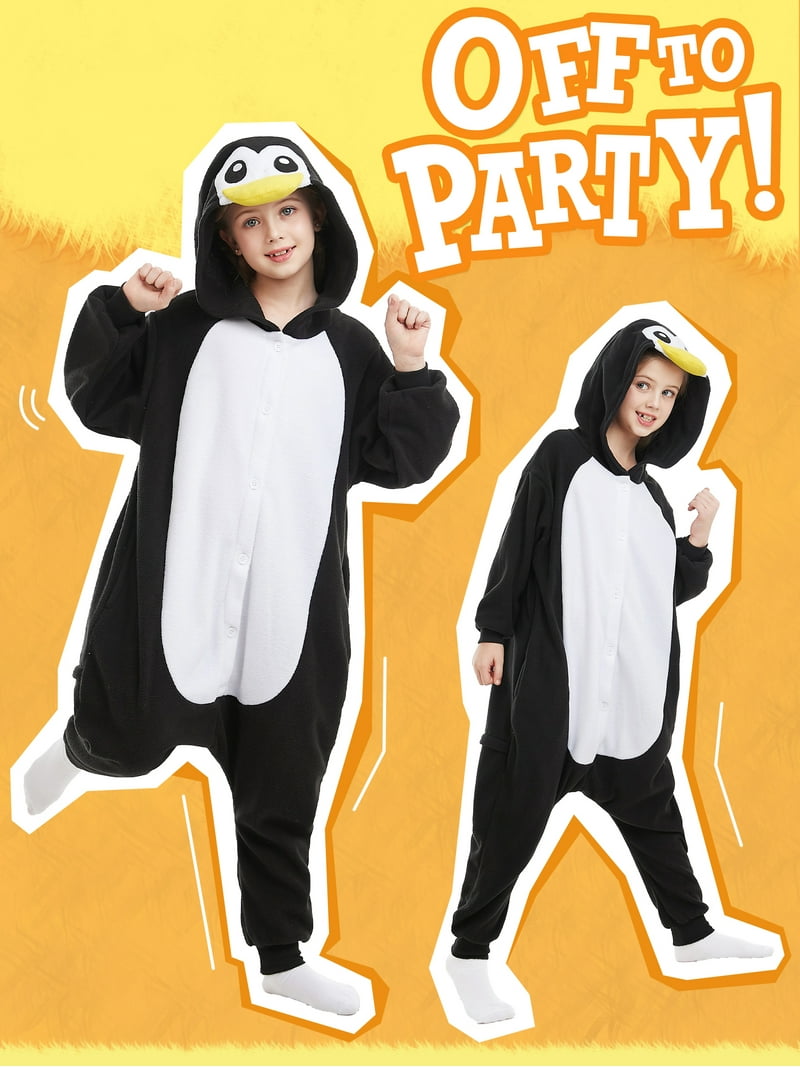 Penguin Onesie Pajama Kids Unisex Animal Costumes Polyester One