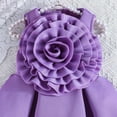 thumbnail image 3 of Flower Girl Dress Infant Short Sleeves Purple Girls Fall Winter Dresses Party Dress for Girl Christmas Outfit 9-12Months, 3 of 8