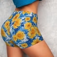 thumbnail image 4 of Uemuo Ocean Wave Sunflower Pattern Women Workout Impact Shorts Scrunch Butt Lifting Gym Shorts Seamless Booty Biker Shorts-Large, 4 of 8
