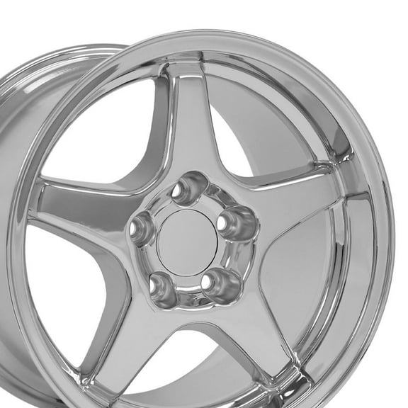 OE Wheels CV01 17 Inch Rim Fits Corvette C4 ZR1 Style 5x120.65 17x11 Chrome - Hollander 5036 (1)