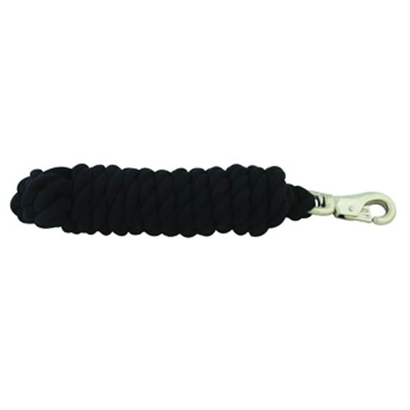 10 ft Hilason Riding Horse Cotton Lead With Snap Rope Black