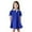 Blue, variant on Girls Summer Dress Casual Collar Short Sleeve Loose Fit Everyday Wear Toddler To Kids Ages 1-9 Years Comfortable Play Outfit With Sandals Beautiful Casual Cozy Girl's Dress 4-5 Years