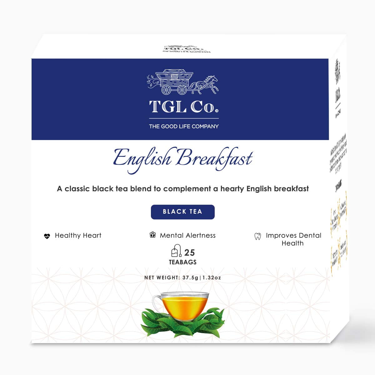 TGL Co. English Breakfast Tea Black Tea, 50 Tea Bags