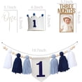 thumbnail image 4 of Baby First Birthday Party Decorations First Highchair Banner For Baby Boys Blue High Chair Banner Crown Cake Topper Baby Photo Banner 1st Birthday Photo Backdrop, 4 of 7