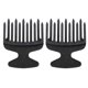 thumbnail image 1 of Wide Tooth Hair Comb 2-Pack for Curly Hair & Hairstyling - Black ABS Professional Combs, 1 of 3