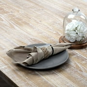 Ashton & Willow Ebony Black Farmhouse Tabletop Kitchen Lauren Cotton Linen Blend Striped Napkin Set of 6
