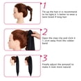 thumbnail image 5 of SHCKE 21'' Ponytail Extension Claw/Jaw Clip Ponytail Extension Long Straight Ponytail Hairpiece Synthetic Fiber Hair Piece for Women Dark Black, 5 of 5