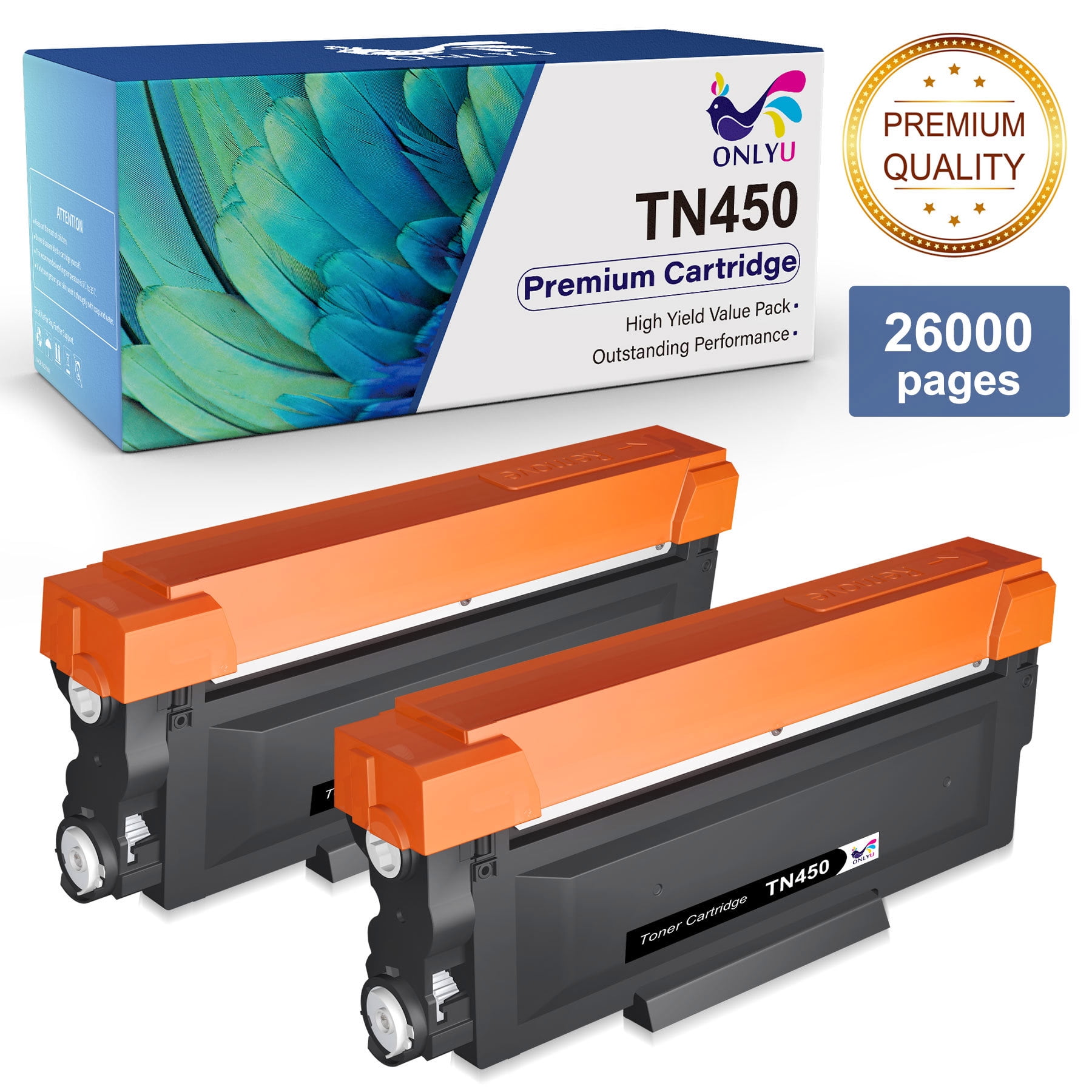 TN-450 Compatible for Brother TN450 TN-450 TN420 Toner Replacement to with HL-2270DW HL-2280DW HL-2240 DCP-7065DN MFC7860DW 2840 2940 Printer(2 Black) - Walmart.com