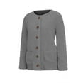 thumbnail image 3 of Fangasis Ladies Outwear Long Sleeve Jacket Cardigan Coat Women Loose Fluffy Party Dark Gray 3XL, 3 of 6