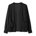 thumbnail image 5 of Cmfcve Women's Long Sheer Chiffon Cardigans Open Front Puff Long Sleeve Lightweight Beach Cover Ups with Pockets, 5 of 6