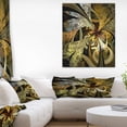 thumbnail image 1 of Symmetrical White Golden Fractal Flower - Floral Canvas Art Print, 1 of 3