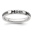 thumbnail image 3 of Auriga Fine Jewelry 925 Sterling Silver Polished Enameled Mom Ring for Women Size 9, 3 of 6