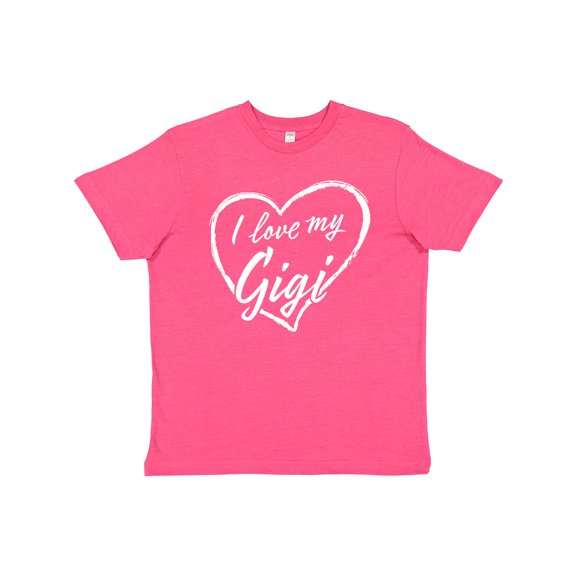 Inktastic I Love My Gigi in White Chalk Heart Youth T-Shirt