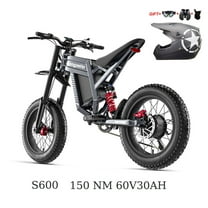 60V30Ah Shengmilo S900 1500W Electric Bike, 37Mph 90KM long range E-Bike,20"x 4.0 All Terrain Wide Tyre Ebike,Shimano 7 Speed,Full Suspension Mountain Bike UL2849