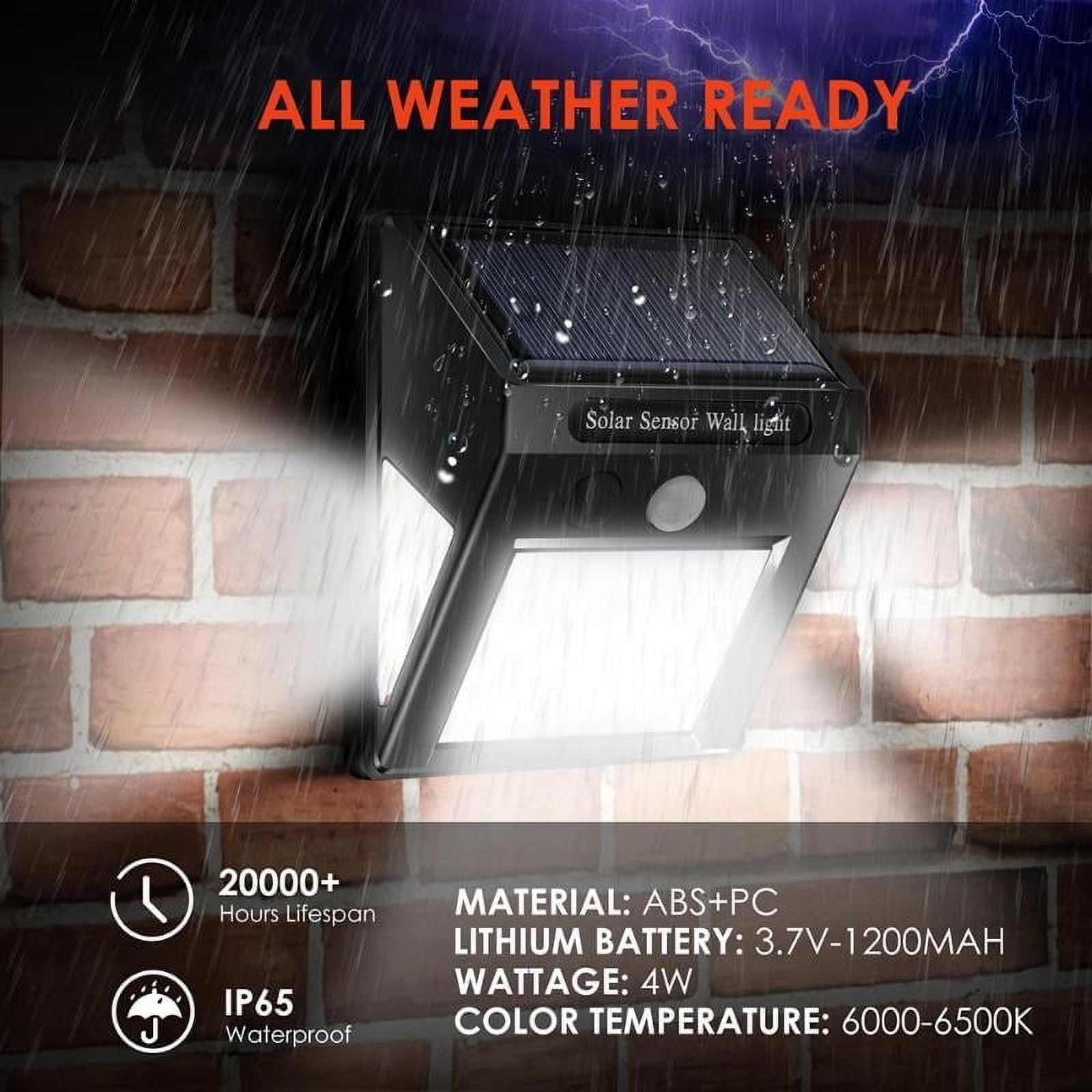 Set of 10, Solar Outdoor Lights LED Security Wall Lights Motion Sensor for Fence,Backyard,Steps,Garage,Garden