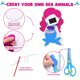 thumbnail image 2 of Jetcloudlive Kit de Costura de Animales Marinos para Niños Kit de Manualidades de Animales Del Océano Coser Animales de Peluche Adornos de Fieltro Kit de Costura Educativo Mermaid Kits de Arte DIY pa, 2 of 10
