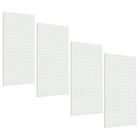 Triton Products 24inch x 48inch White Tempered Wood Pegboards 4 Pack