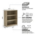 3 Tier Bookcase,Open Book Shelf with Adjustable Shelves, Black ...