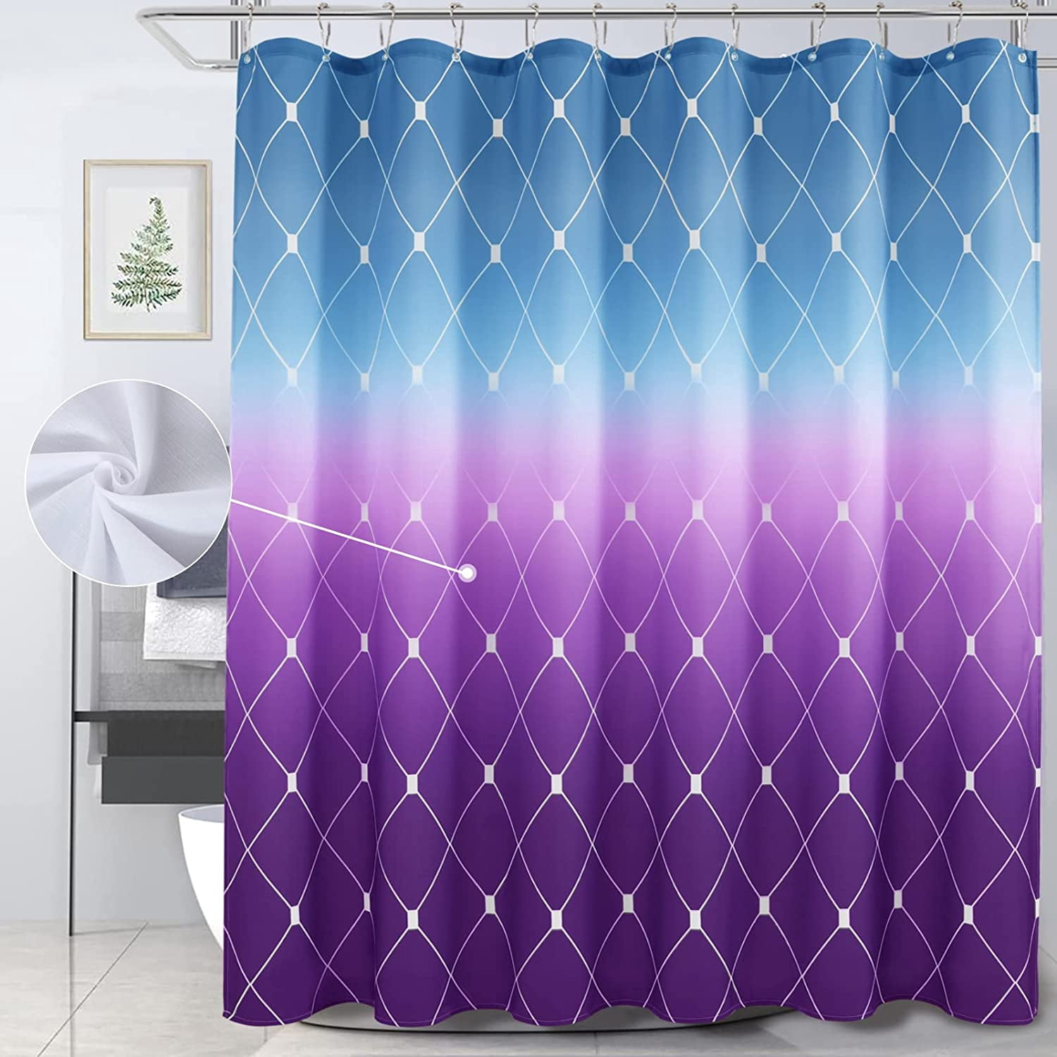 Shower Curtain Ombre Shower Curtain Blue Shower Curtains for Bathroom
