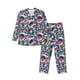 thumbnail image 1 of Balery cool rock Skull Pijama para Hombre de Dos Piezas con Manga Larga, Conjunto de Dormir y Descanso Suave con Bolsillos-Large, 1 of 7