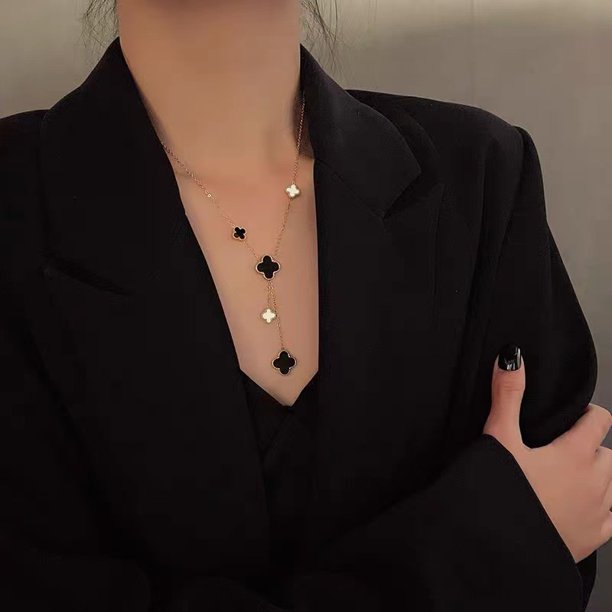 Collar de mujer Chapado en oro de 18 quilates Collar de lazo de perlas delicadas Collar con colgante en Y minimalista Regalos de joyería para el día a día para mujeres y niñas TUNC Sencillez