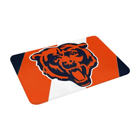 Chicag_o 2025 New Football Team carpet Extra Thick Anti-Slip Bath Mat for Living Room, Office Gym Soft Fleece Football Print Floor Mat with Non-Skid Backing,Perfect Fan Gift ﻿