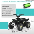 thumbnail image 2 of Resenkos 6V Kids Ride on Electric ATV, Ride Car with 4 Wheels, Ride-on Toy for Toddlers 1-3 Boys & Girls, Black, 2 of 8