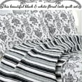 thumbnail image 6 of Cozy Line French Medallion Toile Black Reversible 100% Cotton 3-Piece Quilt Set, King Set, 6 of 6