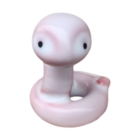 yotijay Ceramic Snake Figurine Collectible Toy Tea Pet Statue for Shelf Office Decor